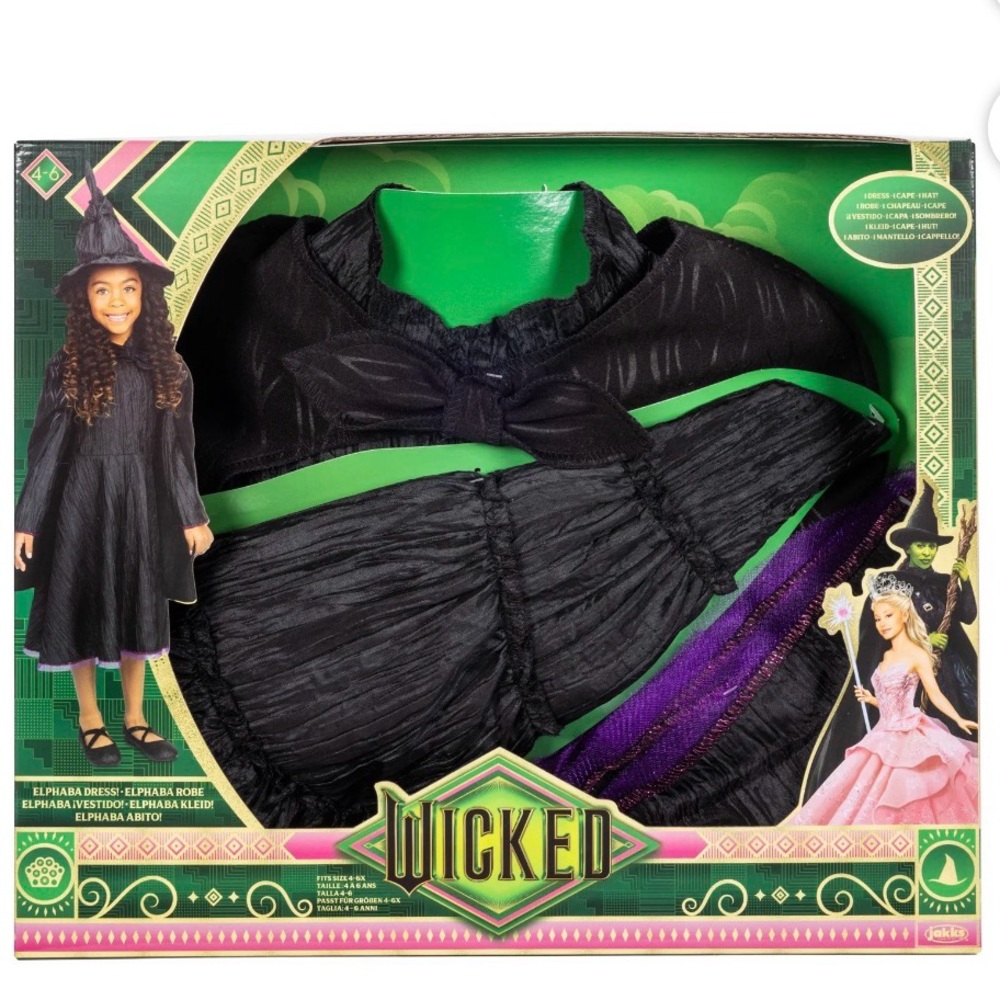 Wicked Elphaba Kids Costume - Black and Purple